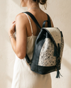 Black and White Hair-On Leather Backpack – Western Buckle & Whipstitch