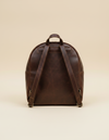 Brown Hair-On Leather Backpack – Blue Aztec Weave and Concho