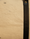 Cream Hair-On Duffle – Black Leather Straps & Sand End Panels