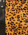 Golden Leopard Print Hair-On Duffle – Black Bands & Silver Hardware