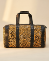Cheetah Print Hair-On Weekender – Silver Metallic Flecks