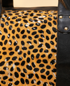 Cheetah Print Hair-On Weekender – Silver Metallic Flecks