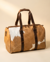 Caramel Hair-On Weekender – Dark Brown Wraparound Straps