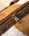 Caramel Hair-On Weekender – Dark Brown Wraparound Straps