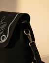 Black Suede Leather Backpack – Bootstitch and Hand-Tooled Pocket