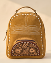 Tan Suede Leather Backpack – Bootstitch and Hand-Tooled Pocket