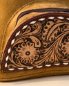 Tan Suede Leather Backpack – Bootstitch and Hand-Tooled Pocket