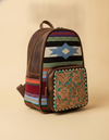 Blue Star Weave Leather Backpack – Turquoise Tooled Floral Pocket
