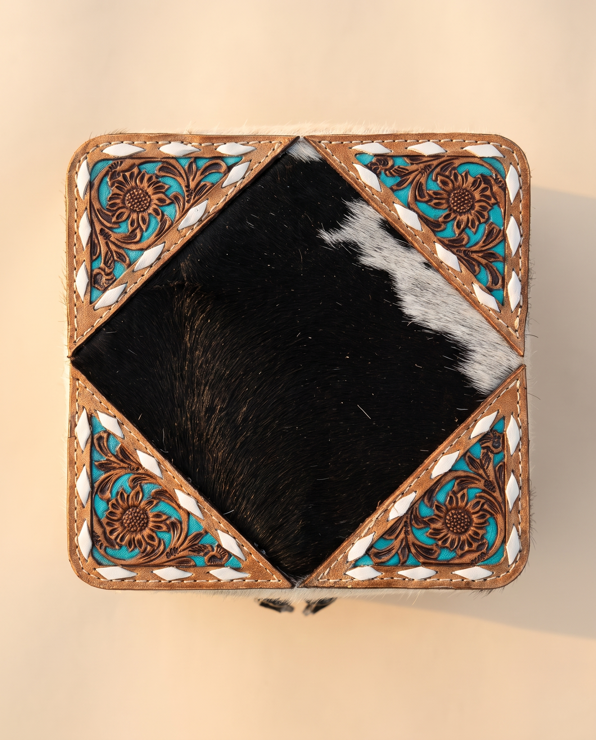 Square Frame Tooled Jewellery Box