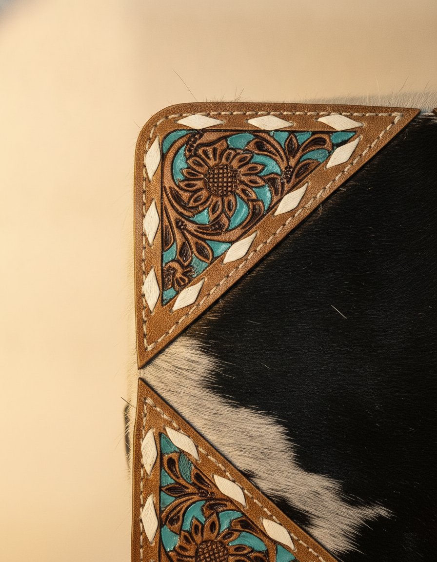 Square Frame Tooled Jewellery Box