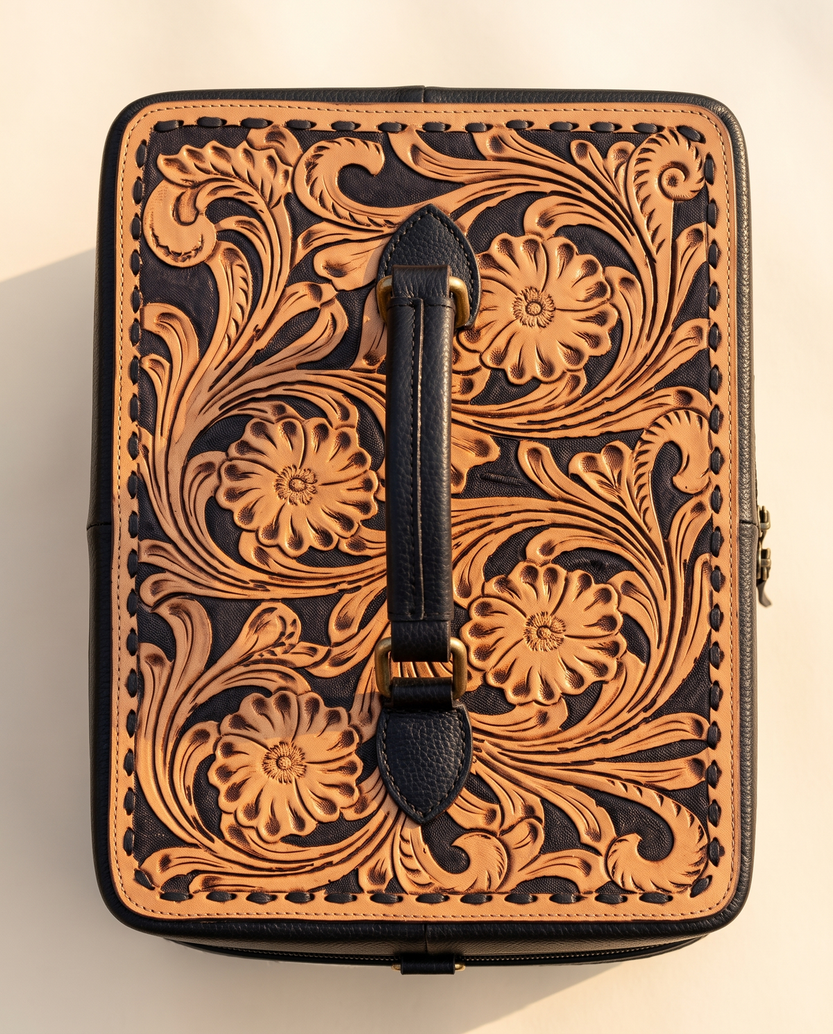 Two-Tier Tooled Jewellery Case