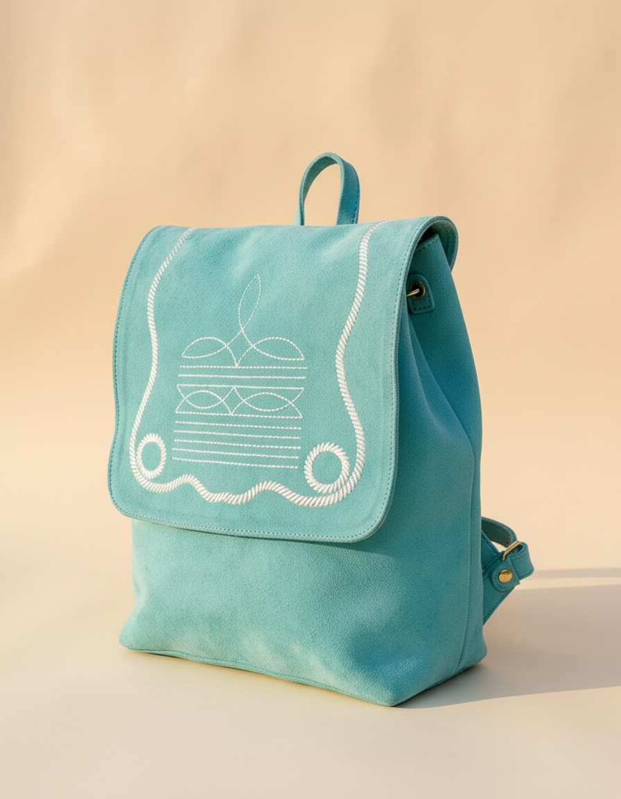 Suede Drawstring Backpack – Bootstitch Flap
