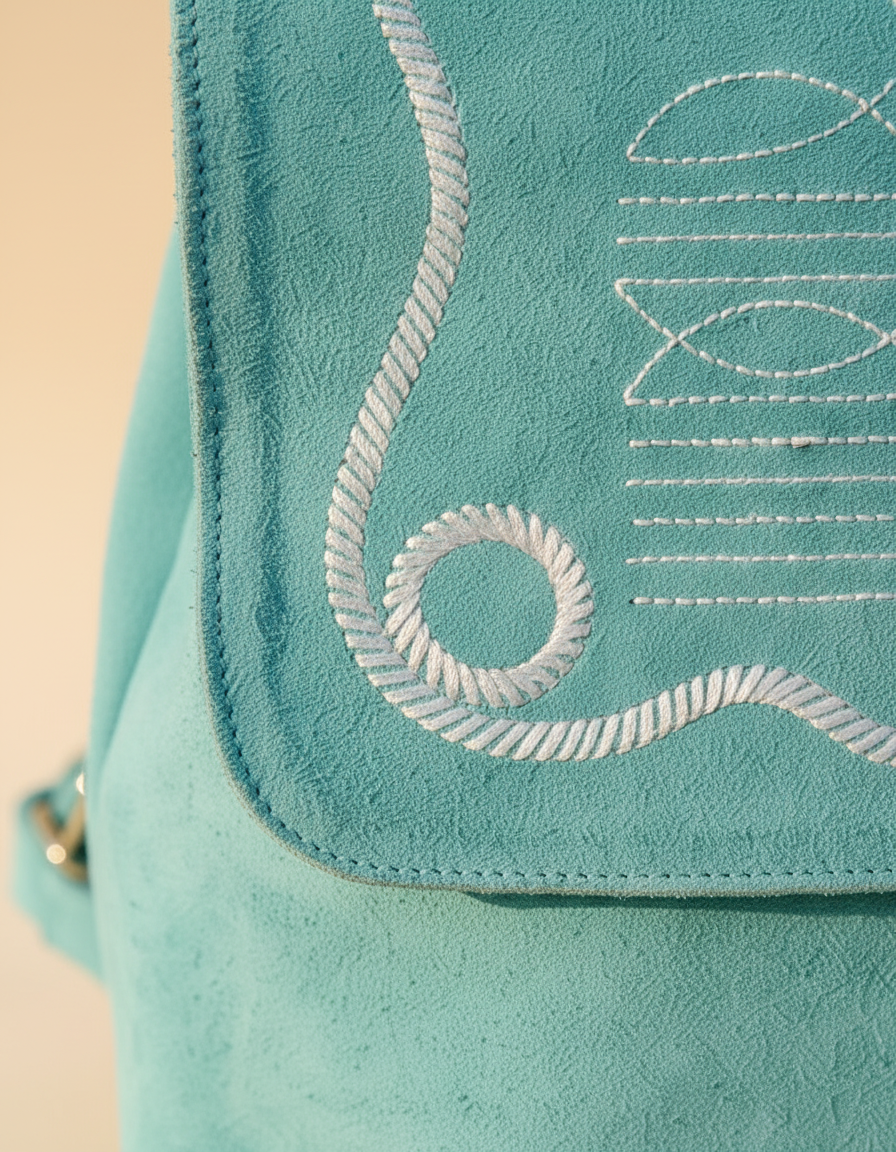 Suede Drawstring Backpack – Bootstitch Flap