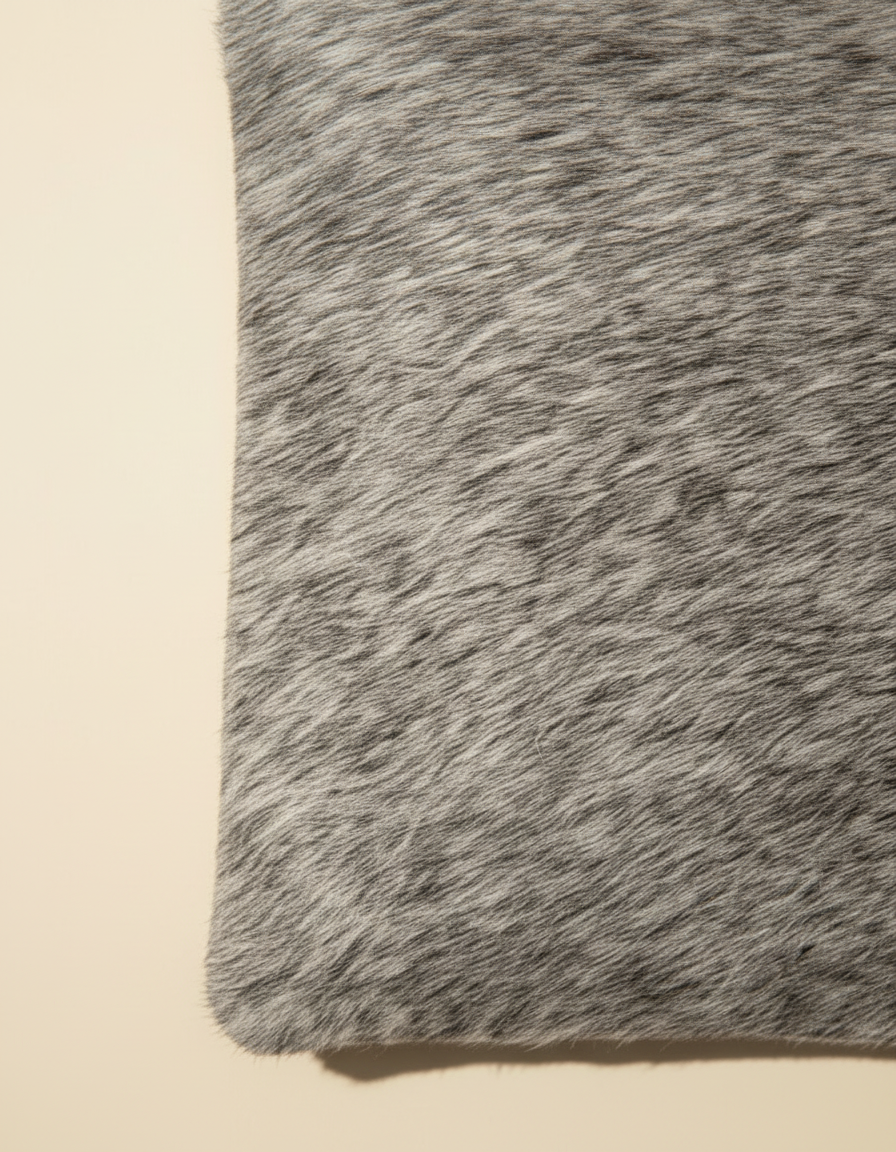 Hair-On Leather Lumbar Cushion Cover
