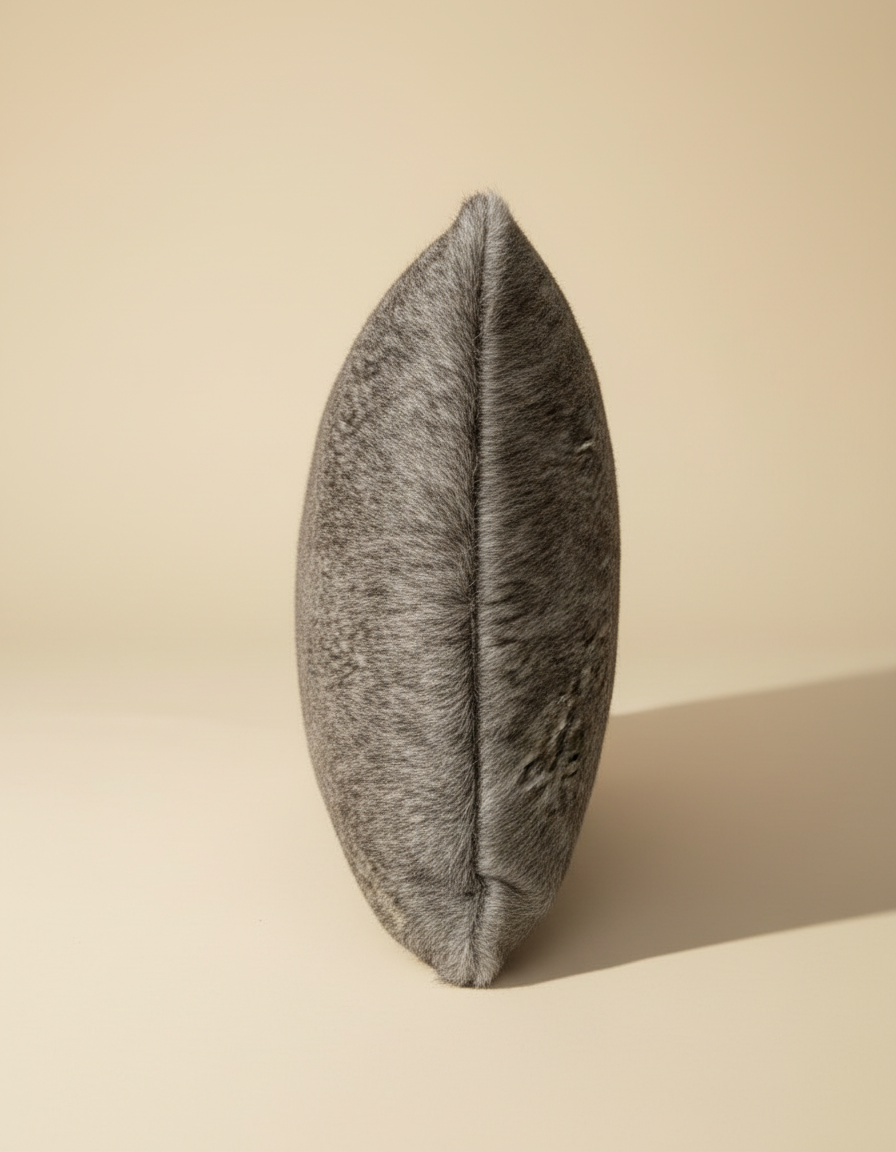 Hair-On Leather Lumbar Cushion Cover