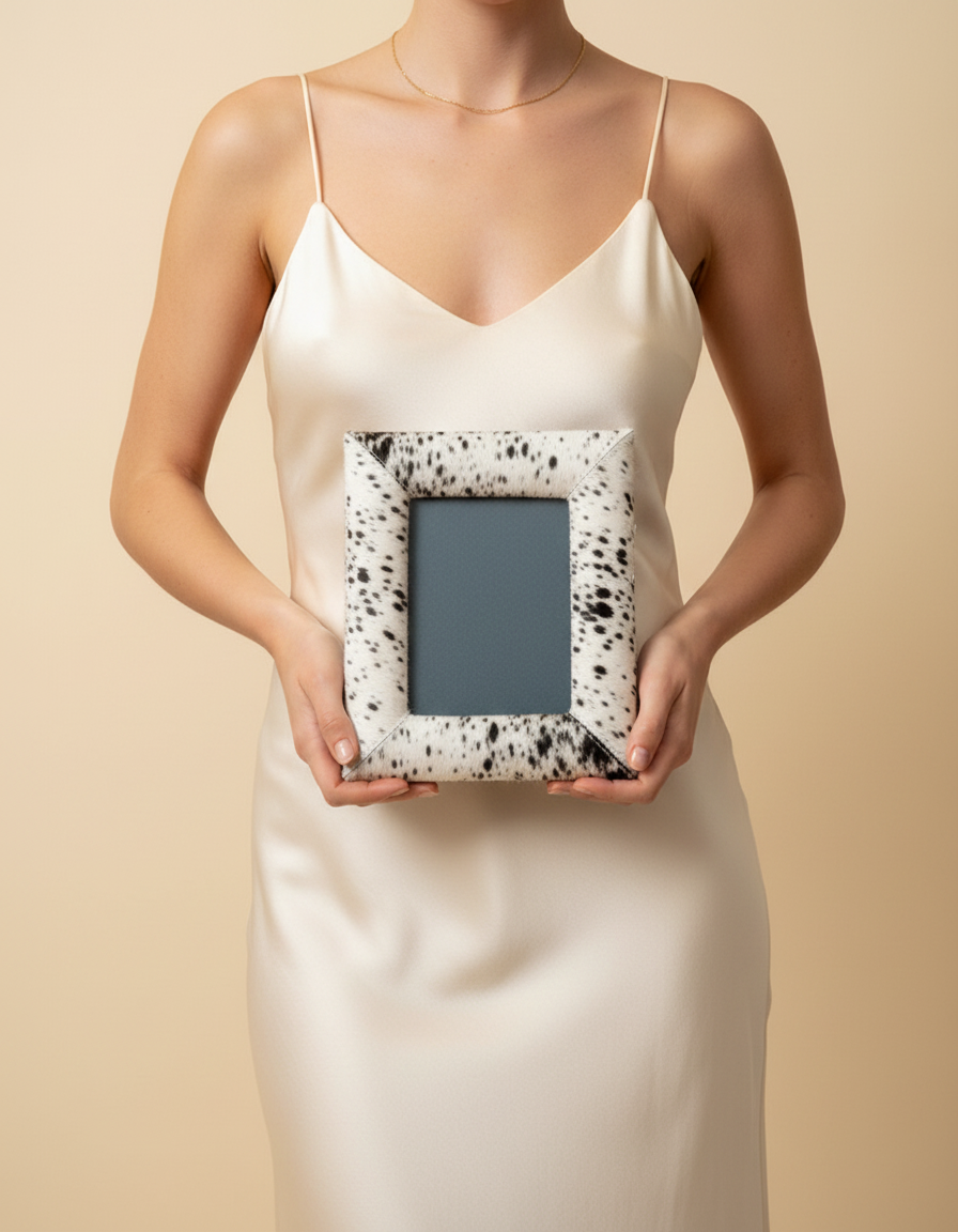 Hair-On Leather Photo Frame