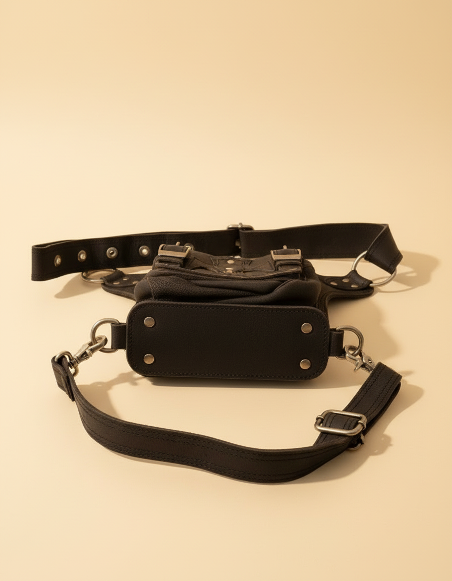 Studded Buckle Leg Bag