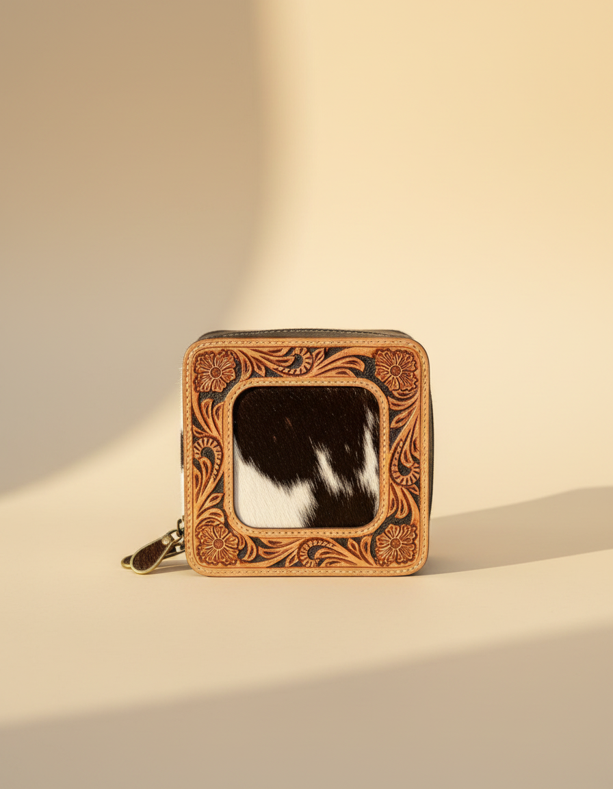 Hair-On Leather Jewelry Box