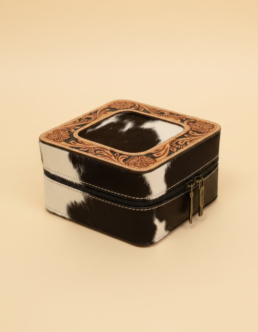 Hair-On Leather Jewelry Box